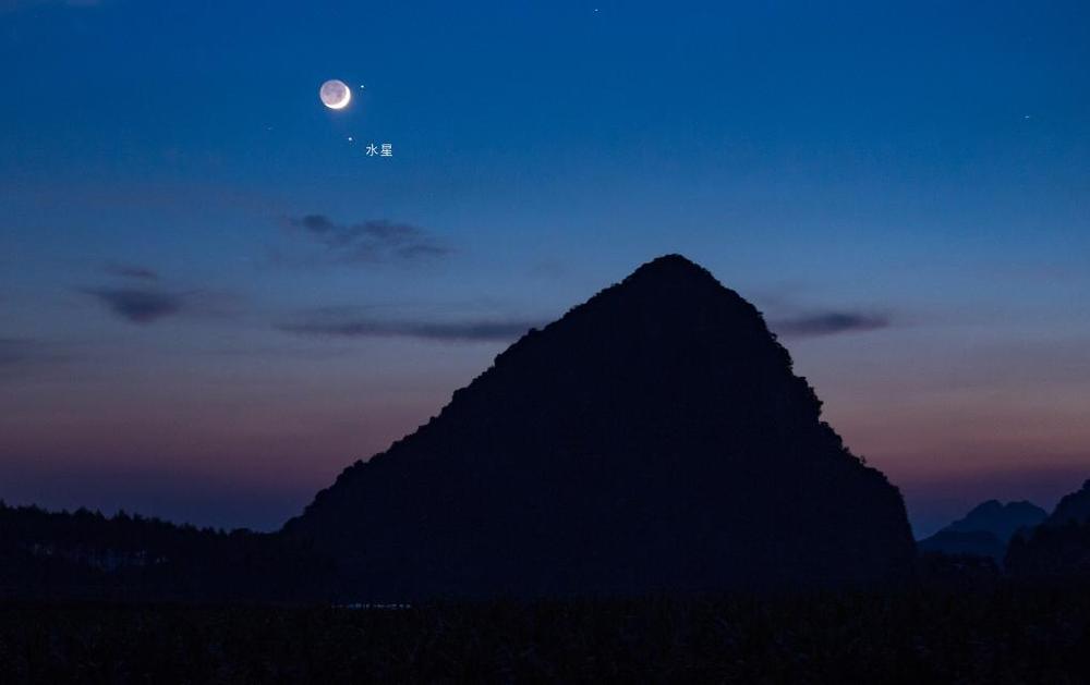 限观测!6月27日日落后水星伴月
